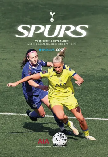 Spurs v Brighton & Hove Albion (05 Oct 2025) Programme