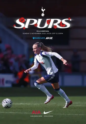 Spurs v Liverpool FC (02 Nov 2025) Programme
