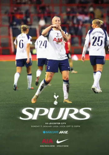 Spurs v Leicester City (11 Jan 2026) Programme
