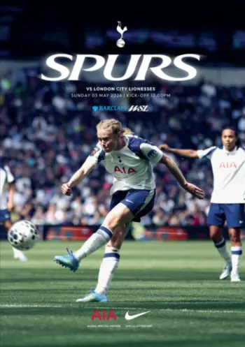 Spurs v London City Lionesses (03 May 2026) Programme
