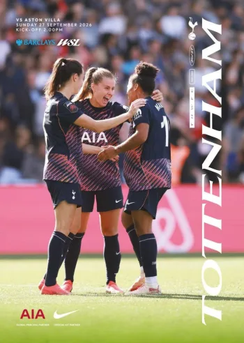 Spurs v Aston Villa (27 Sep 2026) Programme